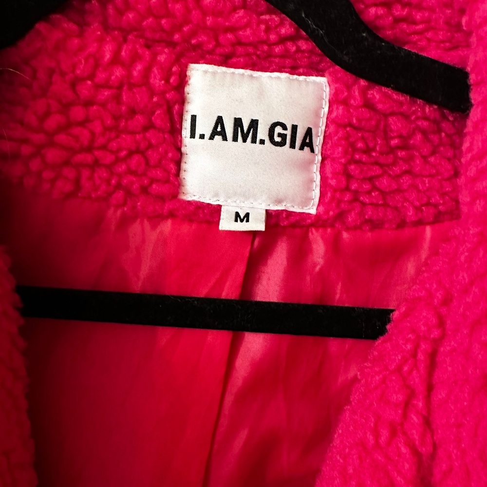 I.AM.GIA x Dolls Kill Flirty Rose Pixie Sherpa Coat Size M - Picture 8 of 8